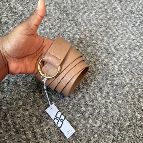 B-Low The Belt O/S Synthetic Vegan Leather Tan Brown Pebbled MIA Gold Buckle NEW main image 6
